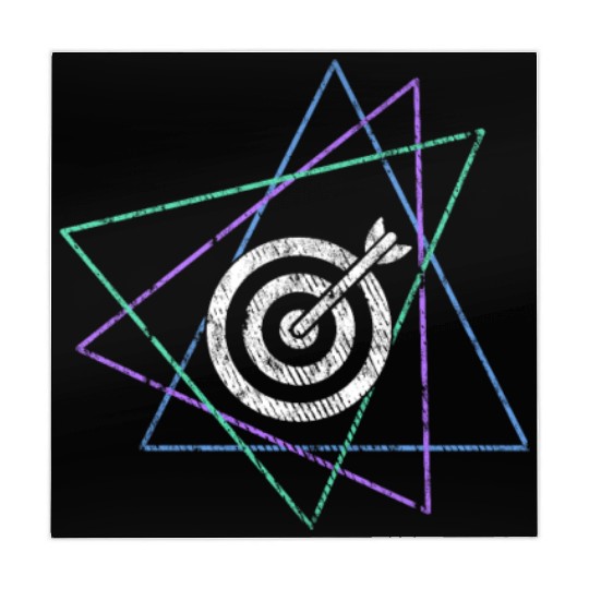 Geometric Bullseye Target Mahjong Mats