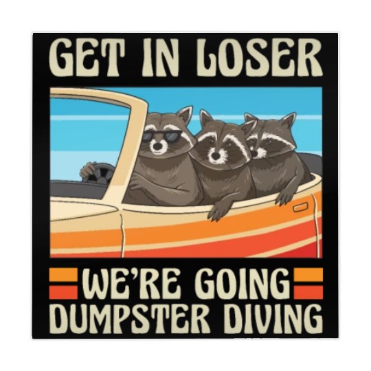 Raccoon Lover Trash Picking Dumpster Diving Trash Mahjong Mats