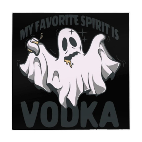 My Favorite Spirit Is Vodka Halloween Vodka Ghost Mahjong Mats