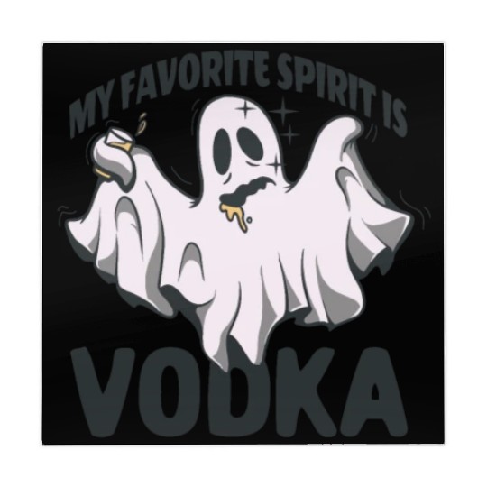 My Favorite Spirit Is Vodka Halloween Vodka Ghost Mahjong Mats