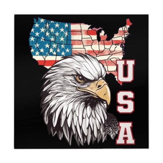 gift idea bald eagle american flag Mahjong Mats
