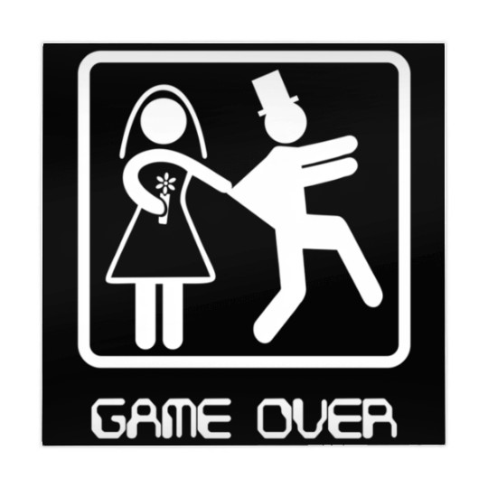 Game Over Video Gamer Bachelor Wedding Groom Mahjong Mats
