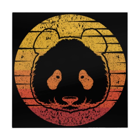 Retro Panda Bear Ailuropoda Melanoleuca Friend Mahjong Mats