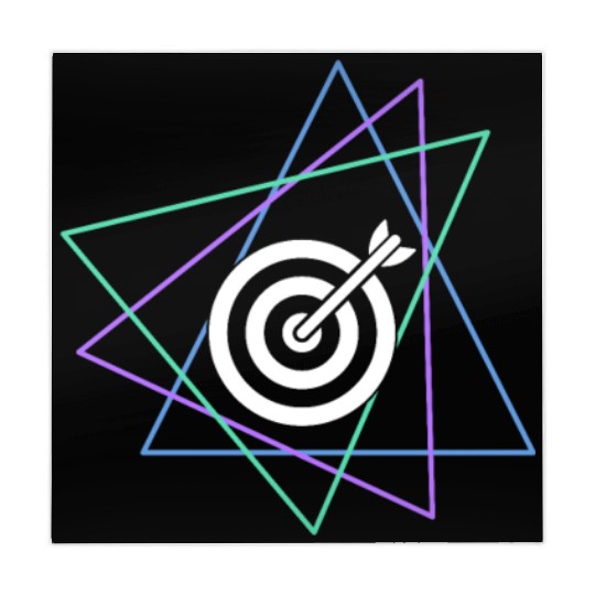 Geometric Bullseye Target Mahjong Mats