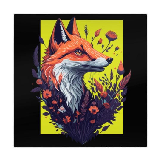 FLOWER FOX YELLOW Mahjong Mats