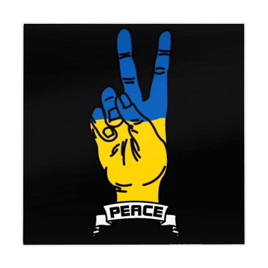 Peace for Ukraine text Mahjong Mats
