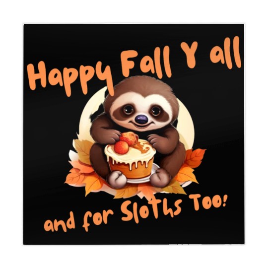 Sloths pie in Autumn Happy Fall Y All Animal Art Mahjong Mats