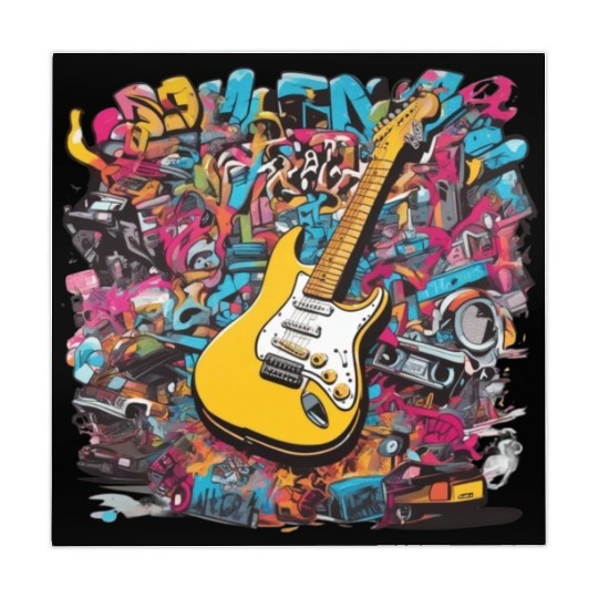 Hip-Hop Guitar Art Mahjong Mats