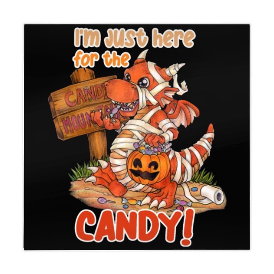 I'm Just Here For Candy Halloween Dragon Mummy Mahjong Mats