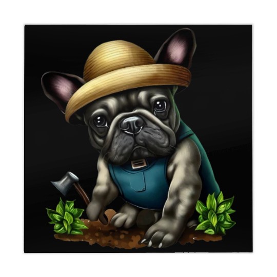 French Bulldog The Gardener Mahjong Mats