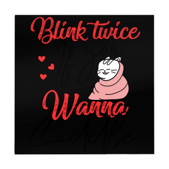 Blink Twice If You Wanna Cuddle Cat Lover Mahjong Mats