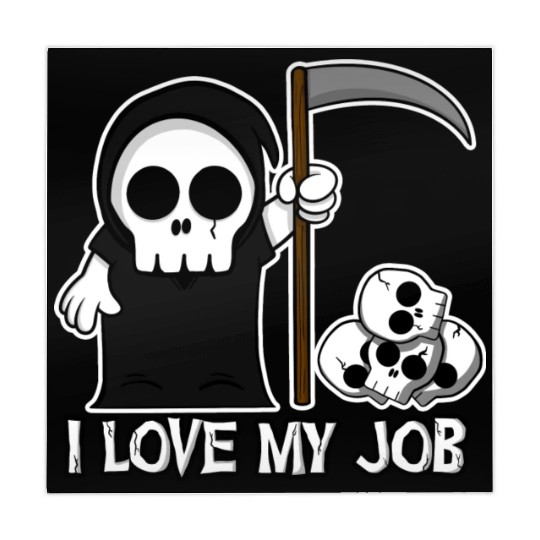 Death Grim Reaper I Love My Job Cute And Creepy Mahjong Mats