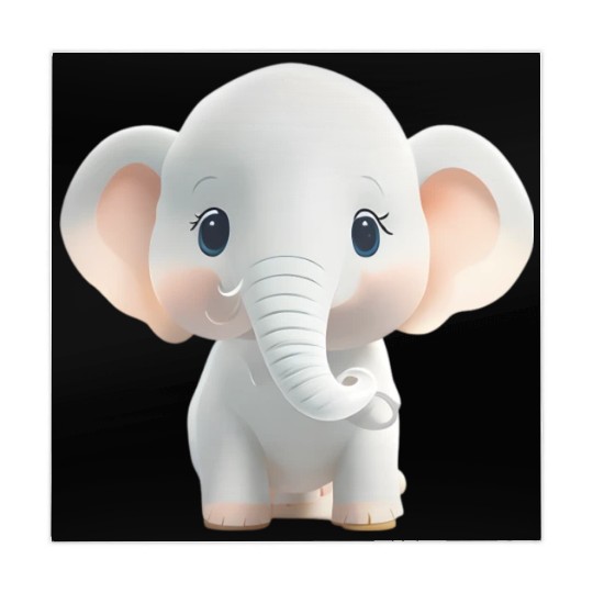 Charming Baby Elephant Innocent Wildlife Beauty Mahjong Mats