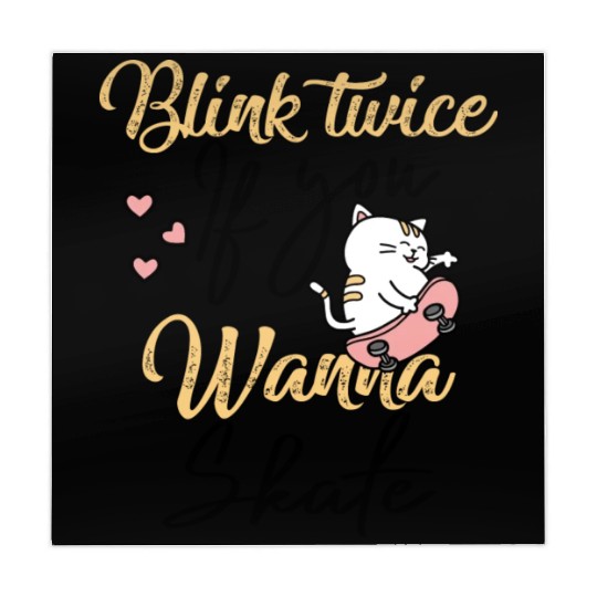 Blink Twice If You Wanna Skate Skating Lover Mahjong Mats