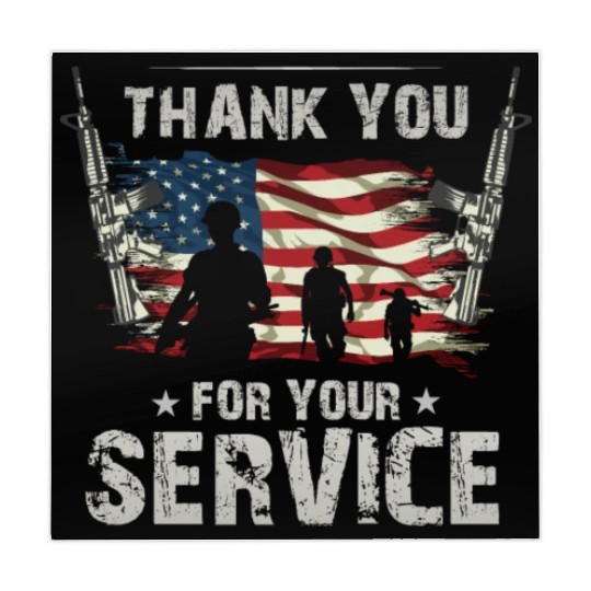 Thank You For Your Service US Flag Veterans Day Mahjong Mats
