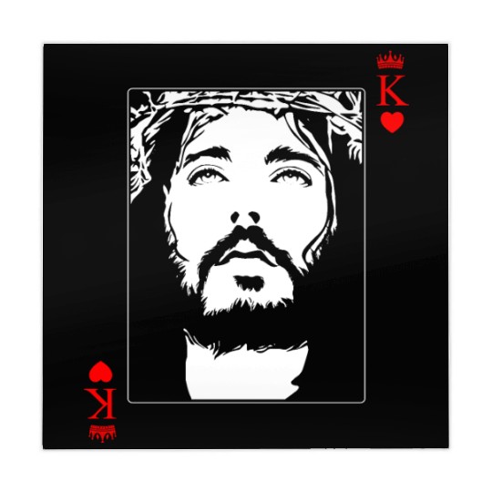 Jesus Is King Jesus King Of Hearts Card Christian Mahjong Mats
