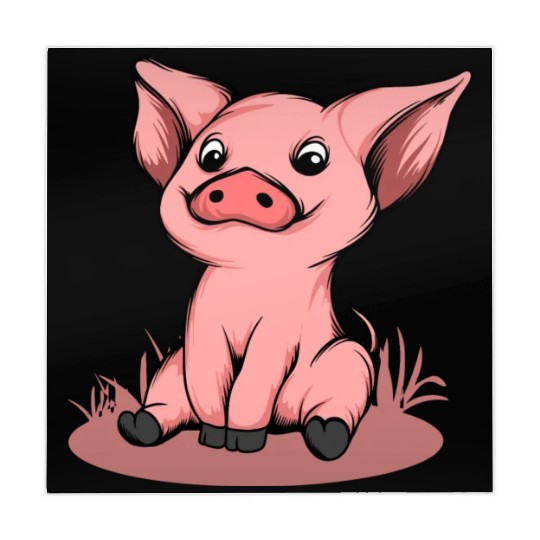 Cute Funny Happy Piglet Graphic Pig Lover Gift Mahjong Mats