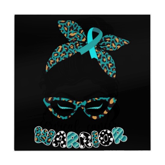 Cervical Cancer Warrior Messy Bun Girl Design Mahjong Mats