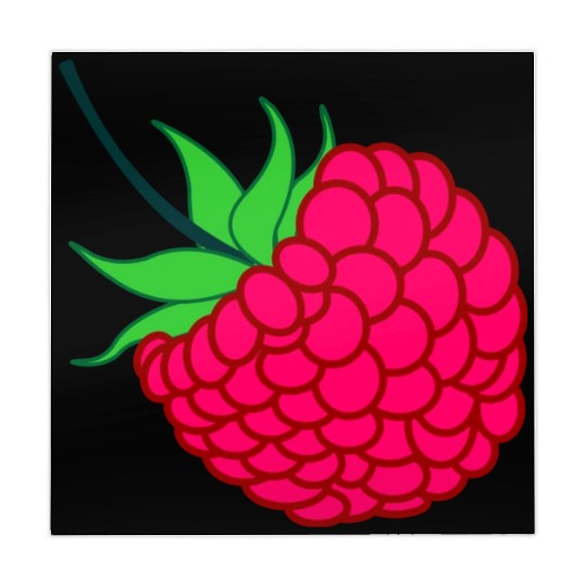 Raspberry red with green leaves Mahjong Mats