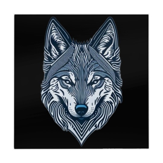 Beautiful wolf face Mahjong Mats