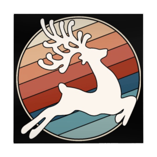 Deer in Retro Style Mahjong Mats