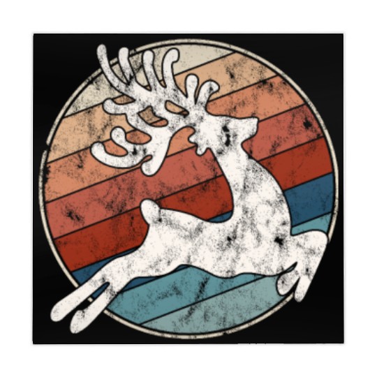 Deer in Retro Style Mahjong Mats