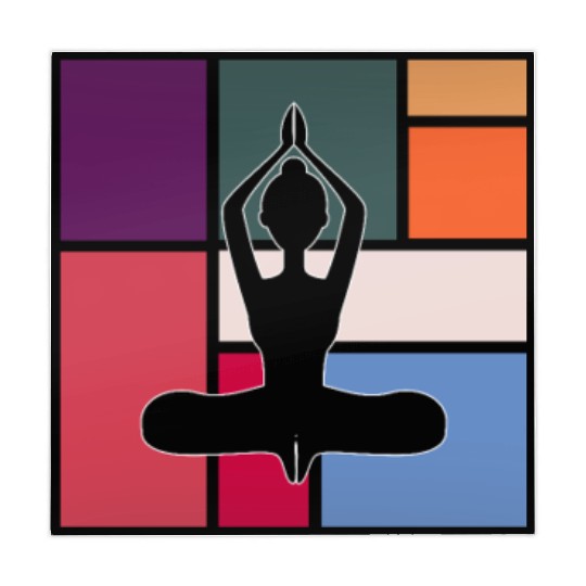 Vintage Yoga – Retro Meditation Pose Mahjong Mats