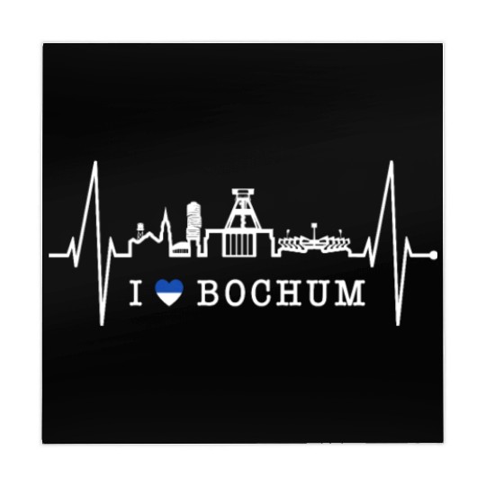 Bochum Skyline Heartbeat Ruhrpott Germany Lover Mahjong Mats