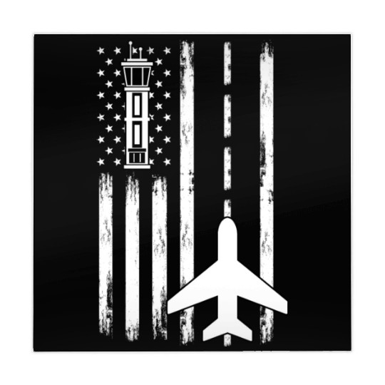 Air Traffic Controller Patriotic Airplane Aviation Mahjong Mats