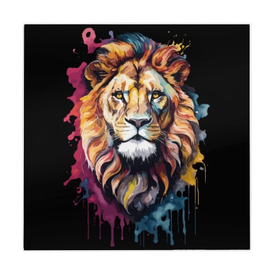 watercolor lion Mahjong Mats