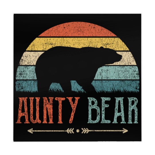 Aunty Bear Vintage Retro Aunt Present Auntie Mahjong Mats