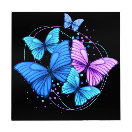 Colorful Butterflies Unisex Jersey Short Mahjong Mats