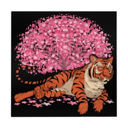 Cherry Blossom Tree Predator Gift Sakura Tiger Mahjong Mats