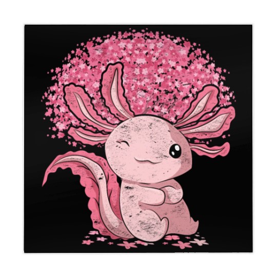 Cherry Blossom Tree Amphibian Gift Sakura Axolotl Mahjong Mats