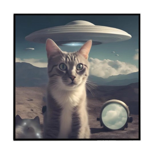 Cat Ufo Alien Area 51 space shuttle Mahjong Mats