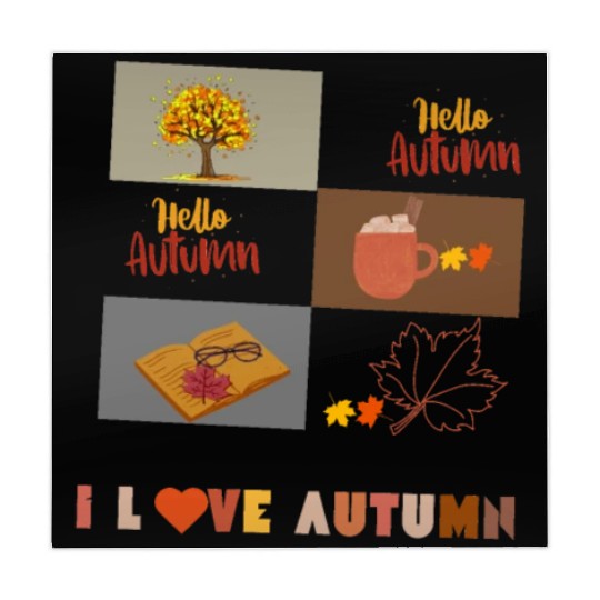 I love Autumn hello autumn Mahjong Mats