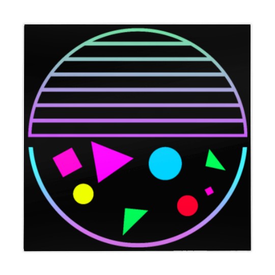 Retro sunset style 80s Mahjong Mats