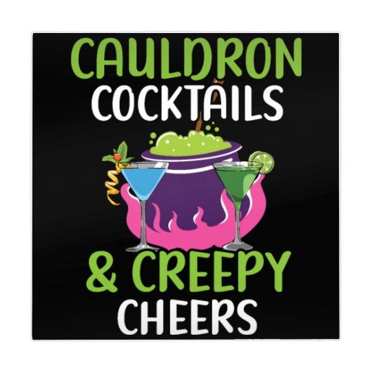 Cauldron Cocktails & Creepy Cheers Halloween Mahjong Mats
