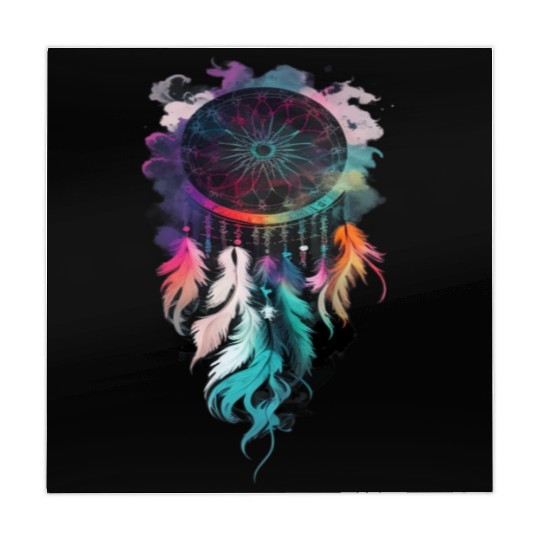 Dreamcatcher with feathers and smoke Mahjong Mats