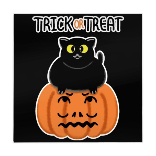 Trick or Treat Black lucky cat with sweetest eyes. Mahjong Mats