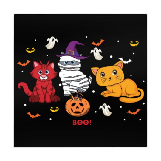 Witch Cats Kitten Funny Lazy Creepy Halloween Mahjong Mats