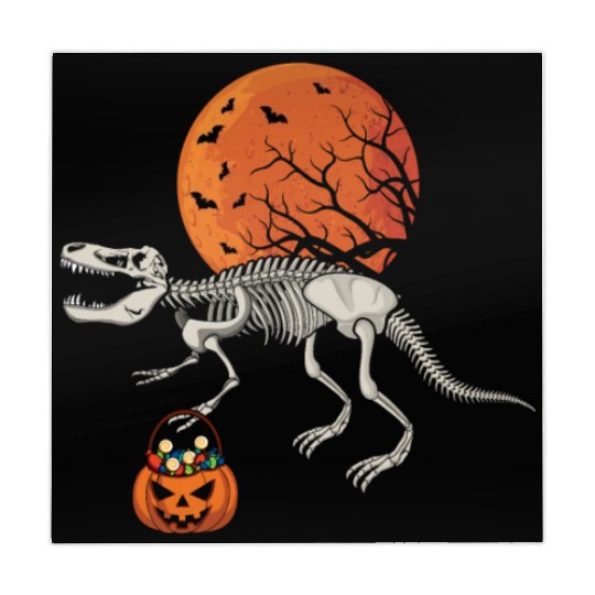 Dinosaur Skeleton Lazy Creepy Halloween Mahjong Mats