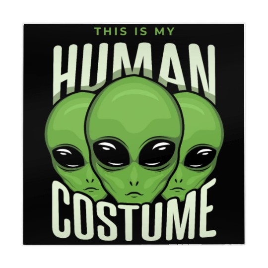 My Alien Human Costume Funny Lazy Creepy Halloween Mahjong Mats