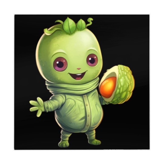 Green Alien Meets Avocado: Healthy Extraterrestria Mahjong Mats