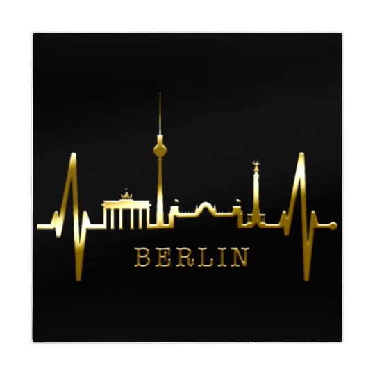 Berlin Skyline Heartbeat Germany Fan I Love Berlin Mahjong Mats