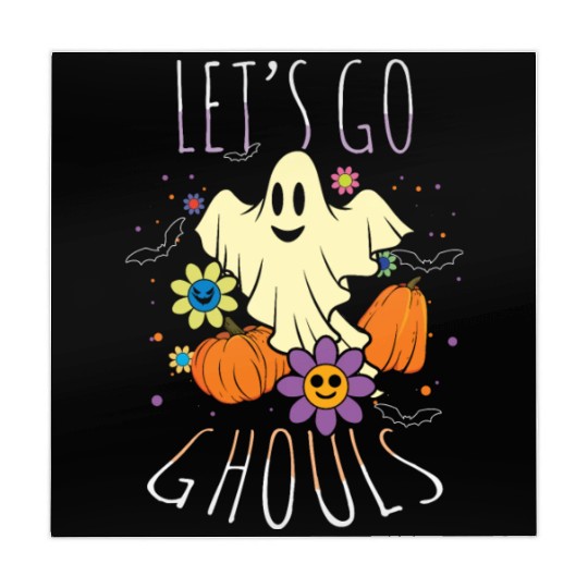 Retro Vintage Go Ghost Hippie Creepy Halloween Mahjong Mats