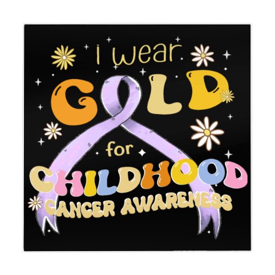I Wear Gold For Childhood Cancer Awareness Mahjong Mats