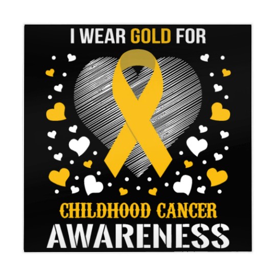 I Wear Childhood Cancer Awareness Supporter Ribbon Mahjong Mats