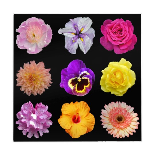 Colorful spring flowers pattern Mahjong Mats
