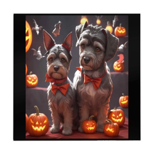 Schnauzer Hallooween Spooktacular Mahjong Mats